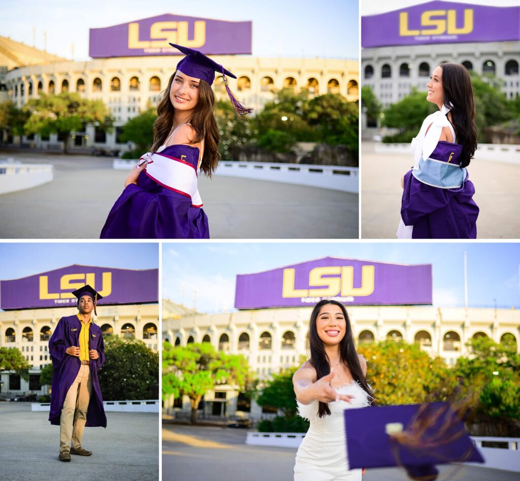 Senior Portrait Photography at Tiger Stadium and PMAC in Baton Rouge, Louisiana