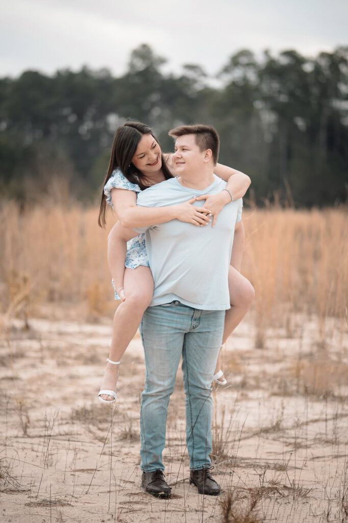 Engagement Portraits at the Sand Dunes in Covington Louisiana