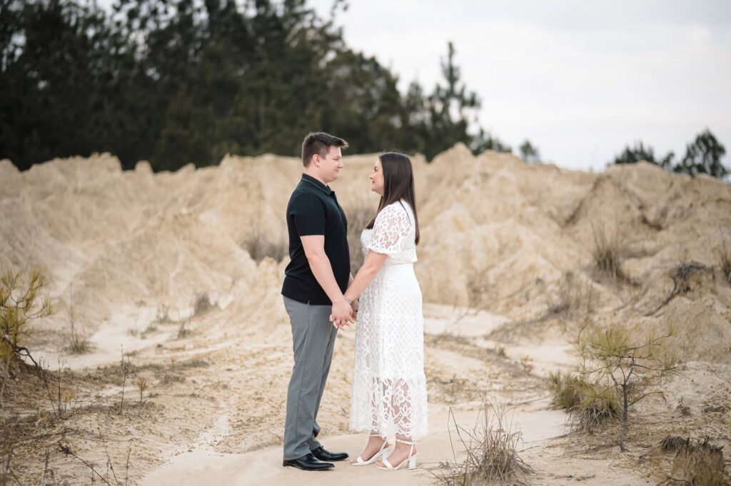 Engagement Portraits at the Sand Dunes in Covington Louisiana