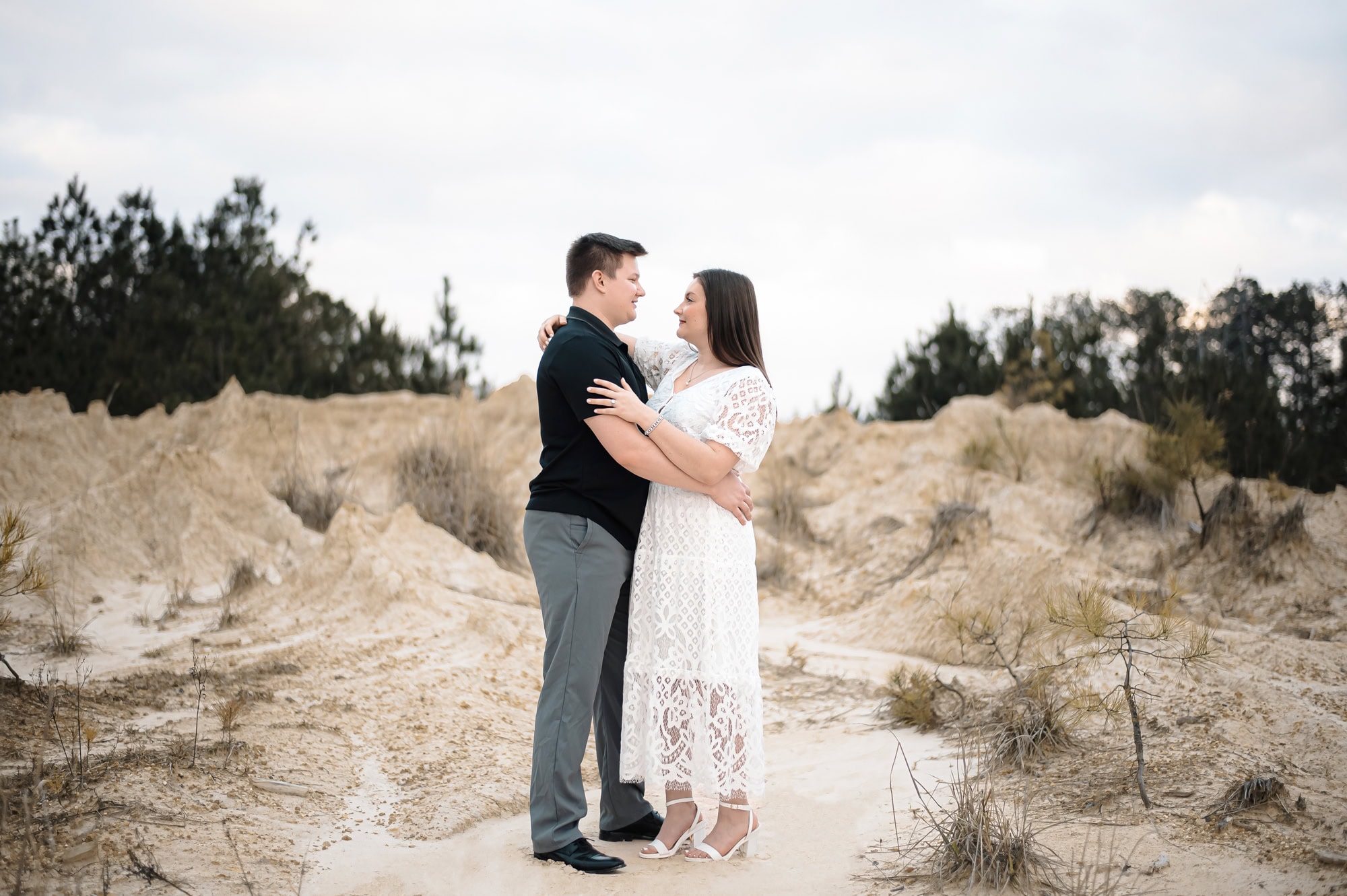 Engagement Portraits at the Sand Dunes in Covington Louisiana