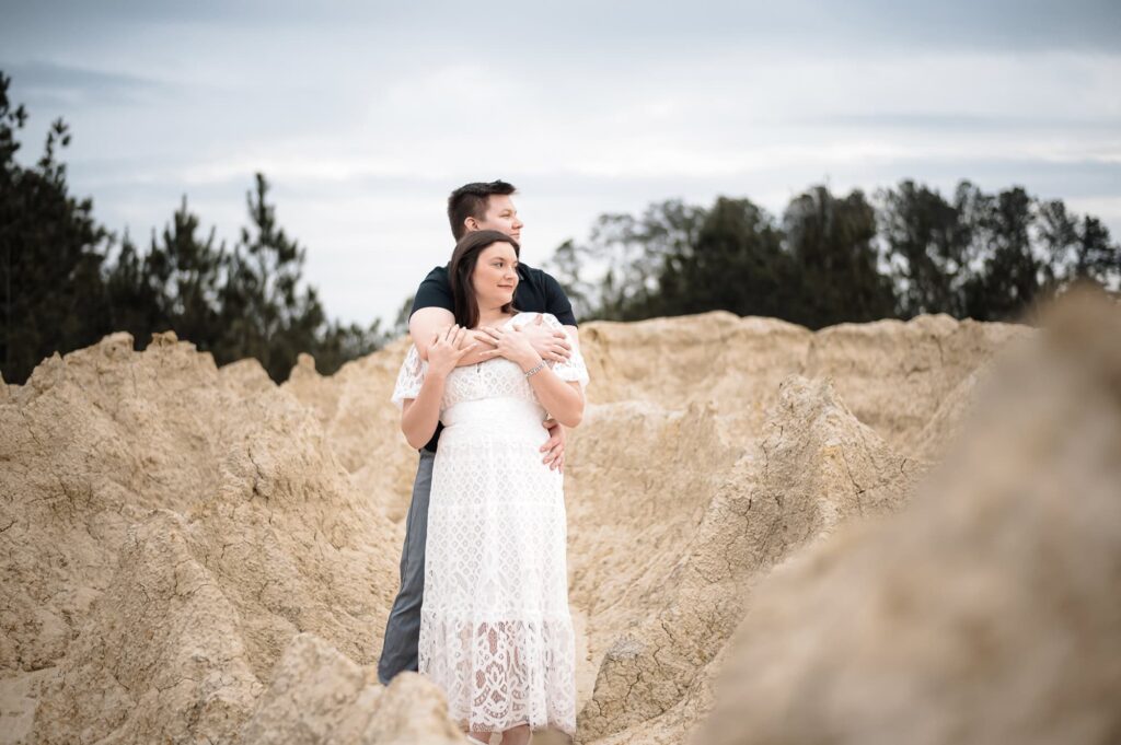 Engagement Portraits at the Sand Dunes in Covington Louisiana