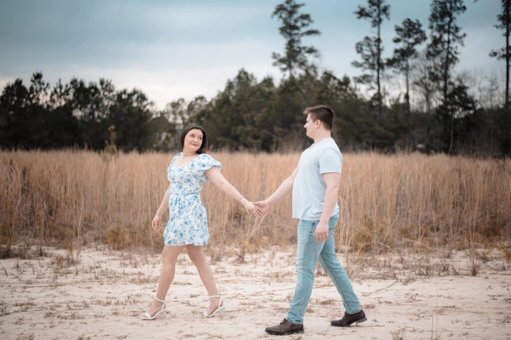 Engagement Portraits at the Sand Dunes in Covington Louisiana