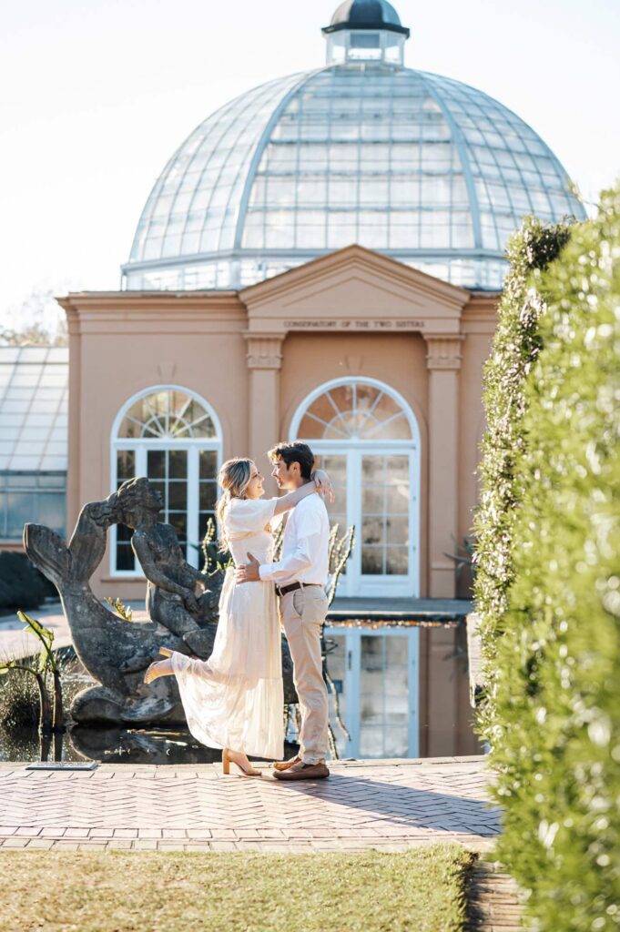 Engagement Portraits at The New Orleans Botanical Garden in Louisiana