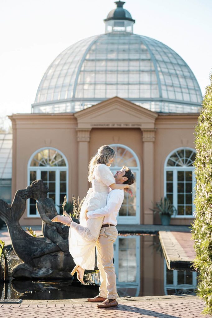 Engagement Portraits at The New Orleans Botanical Garden in Louisiana