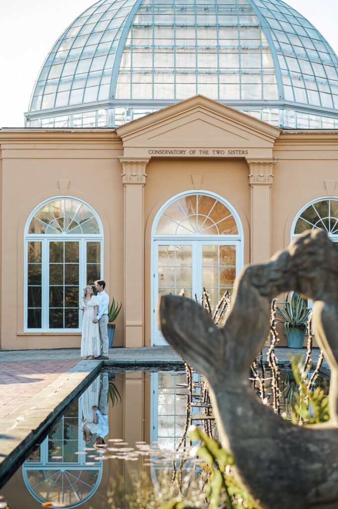 Engagement Portraits at The New Orleans Botanical Garden in Louisiana