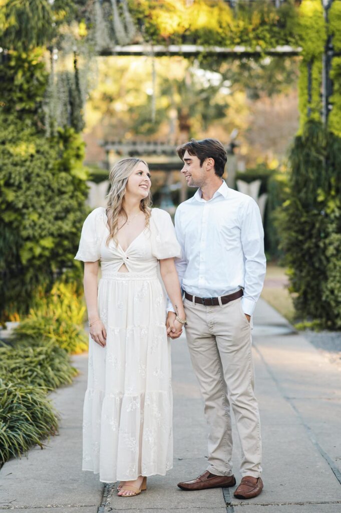 Engagement Portraits at The New Orleans Botanical Garden in Louisiana