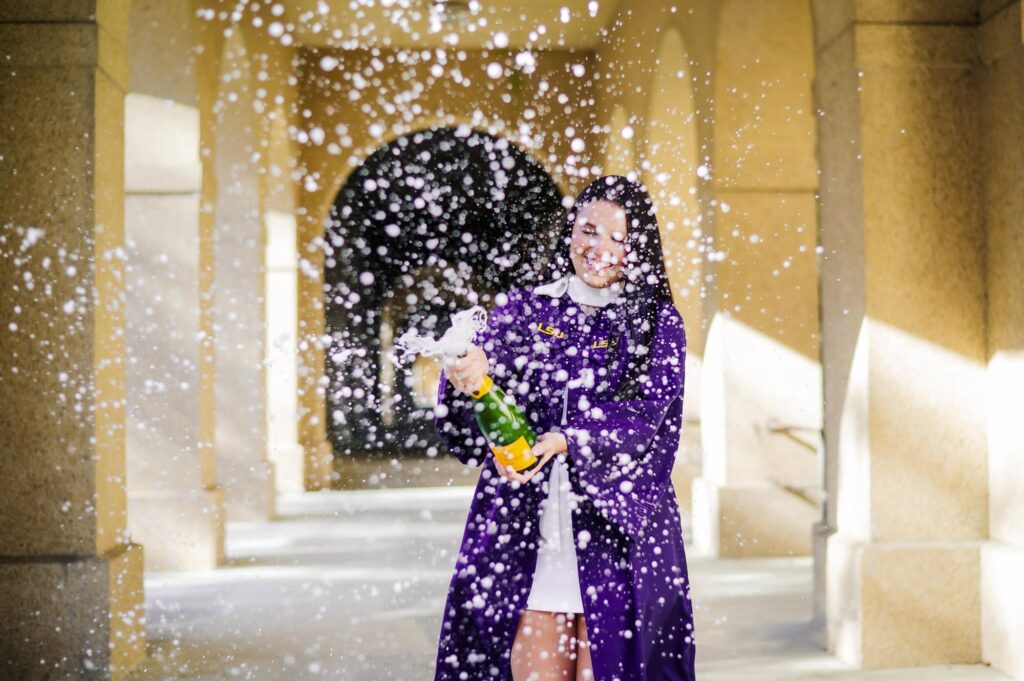 LSU Senior Graduation Portraits in the Quad at LSU in Baton Rouge, LA