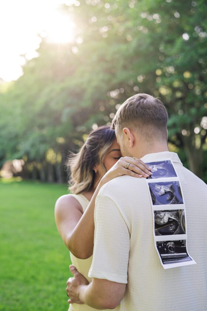 Baby Announcement in Arsenal Park near the State Capital in Baton Rouge, Louisiana
