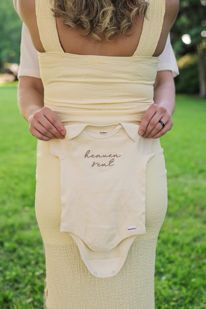 Baby Announcement in Arsenal Park near the State Capital in Baton Rouge, Louisiana