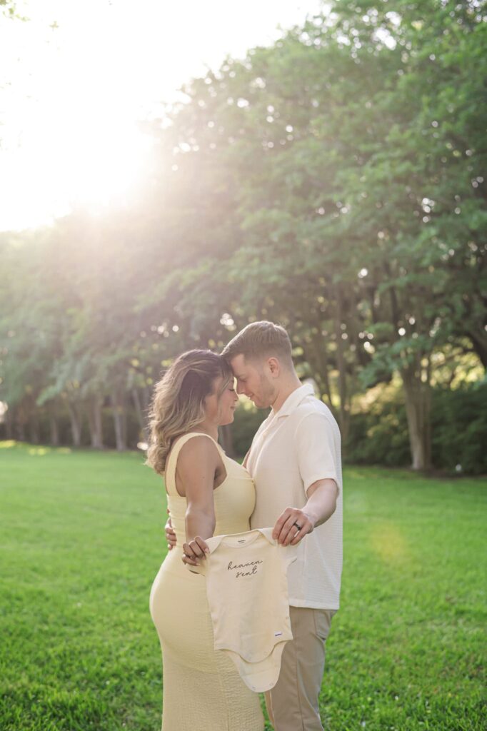 Baby Announcement in Arsenal Park near the State Capital in Baton Rouge, Louisiana