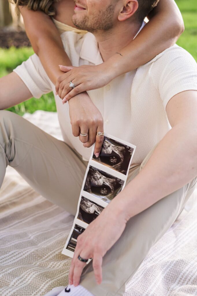 Baby Announcement in Arsenal Park near the State Capital in Baton Rouge, Louisiana