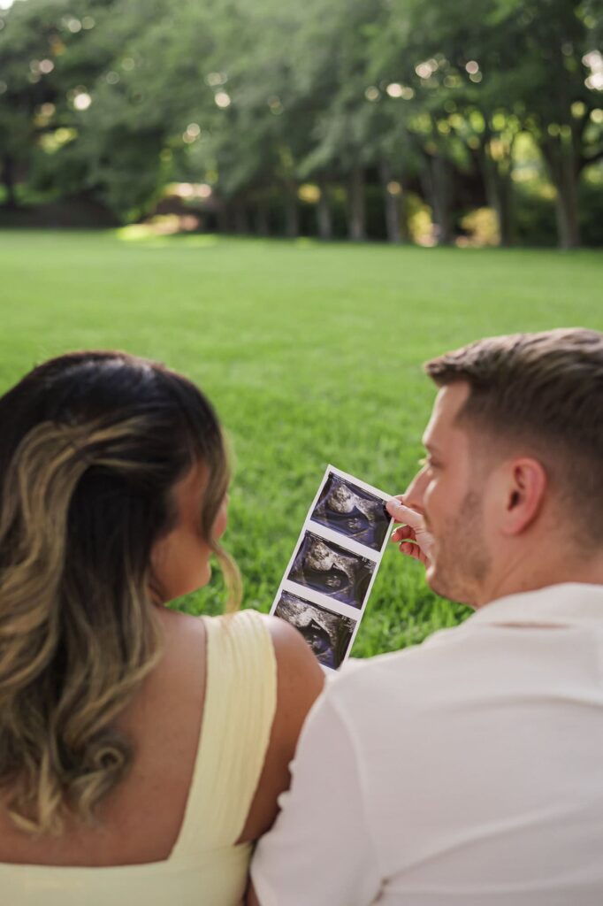 Baby Announcement in Arsenal Park near the State Capital in Baton Rouge, Louisiana