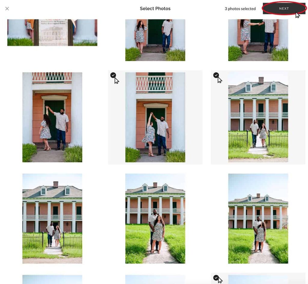 Mouse clicking selecting ohotos to buy on the Pixieset store with photos from Rebecca Warren Photography