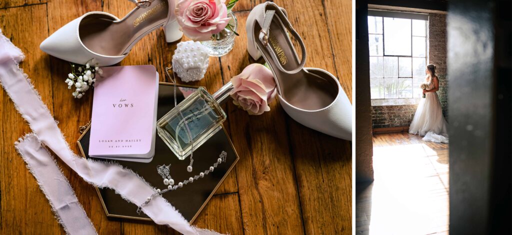 Wedding Details and Bridal Portraits in Hattiesburg, Mississippi